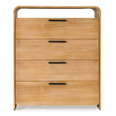   Natural Acacia 4-Drawer Chest | Oroa.com