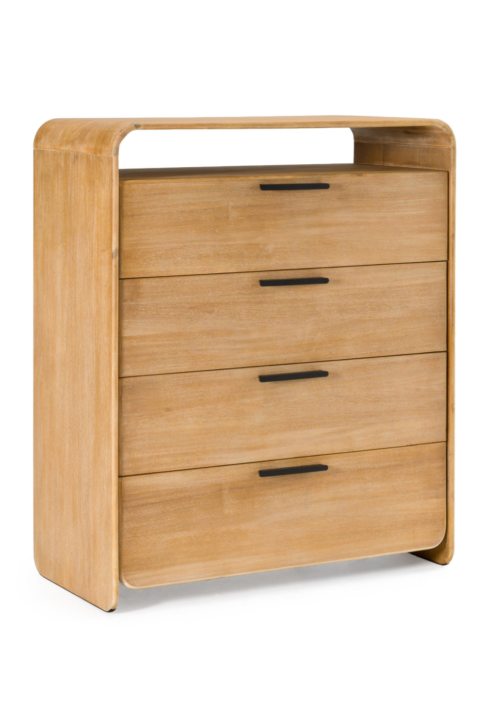 Natural Acacia 4-Drawer Chest | OROA Modern Dresden | Oroa.com