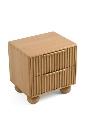 Fluted Oak 2-Drawer Nightstand | OROA Modern Winters | Oroa.com