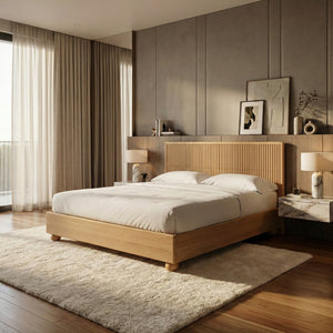 Fluted Oak Bed | OROA Modern Winters | Oroa.com