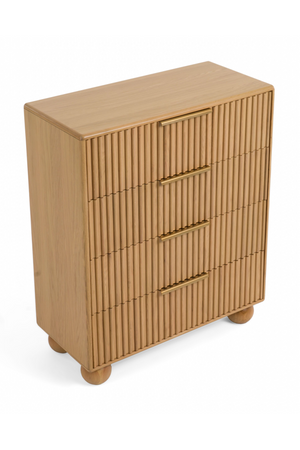 Fluted Oak 4-Drawer Chest | OROA Modern Winters | Oroa.com