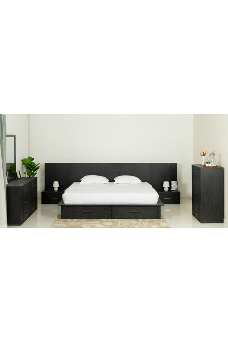 Dark Gray 2-Drawer Bed | OROA Modern Manchester | Oroa.com