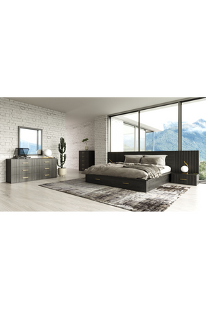 Dark Gray 2-Drawer Bed | OROA Modern Manchester | Oroa.com