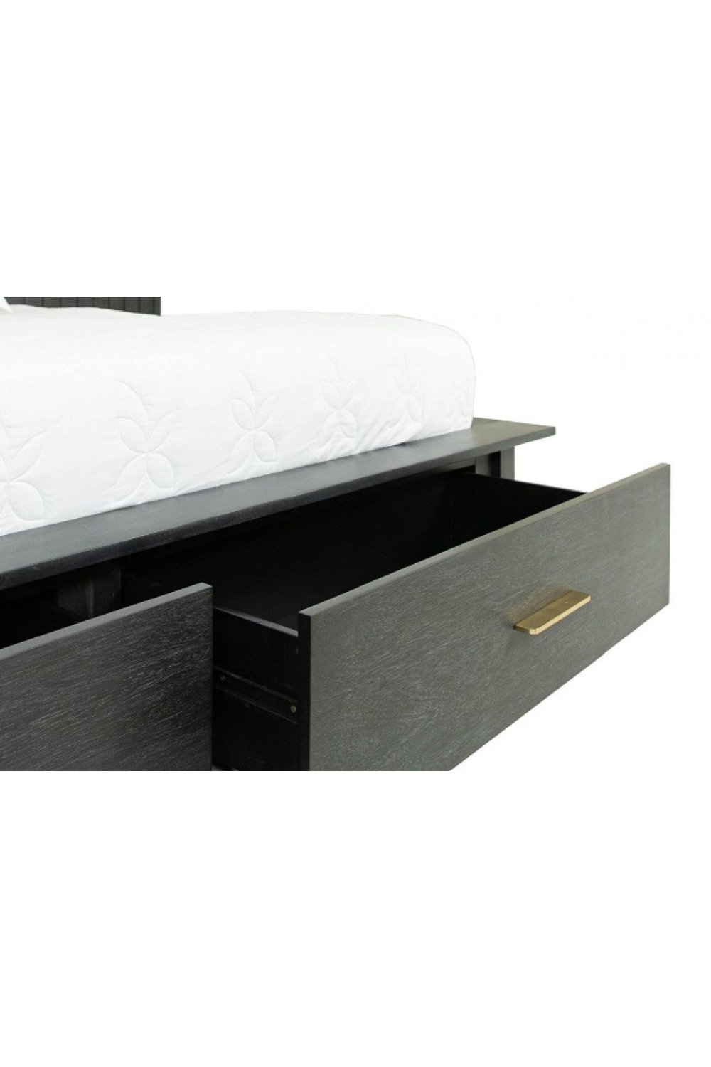 Dark Gray 2-Drawer Bed | OROA Modern Manchester | Oroa.com