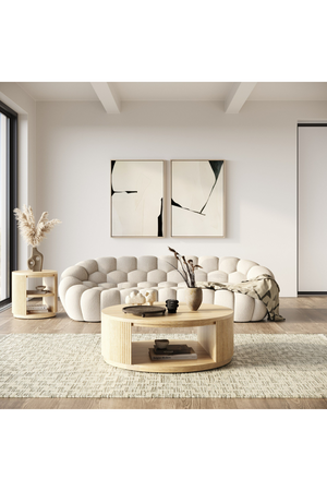 Natural Acacia Round Coffee Table | OROA Modern Jacobson | Oroa.com