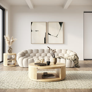   Natural Acacia Round Coffee Table | Oroa.com