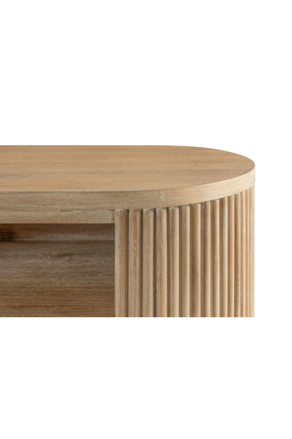 3-Drawer Natural Acacia TV Stand | OROA Modern Jacobson | Oroa.com
