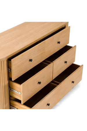 Natural Acacia 6-Drawer Dresser | OROA Modern Jacobson | Oroa.com