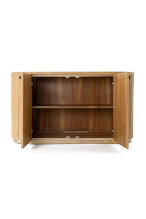 Ribbed Natural Acacia 2-Door Sideboard | OROA Modern | Oroa.com