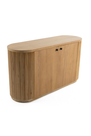 Ribbed Natural Acacia 2-Door Sideboard | OROA Modern | Oroa.com