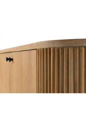 Ribbed Natural Acacia 2-Door Sideboard | OROA Modern | Oroa.com