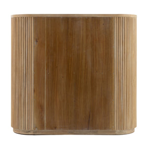   Ribbed Natural Acacia 4-Drawer Chest | Oroa.com
