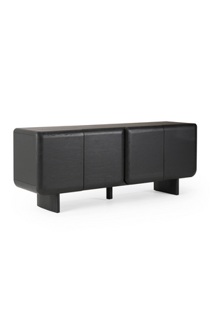 Black Lacquered 4-Door Sideboard | OROA Modern Steven | Oroa.com
