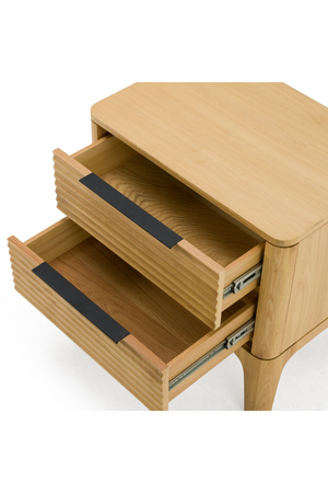 2-Drawer Solid Oak Nightstand | OROA Modern Seattle | Oroa.com