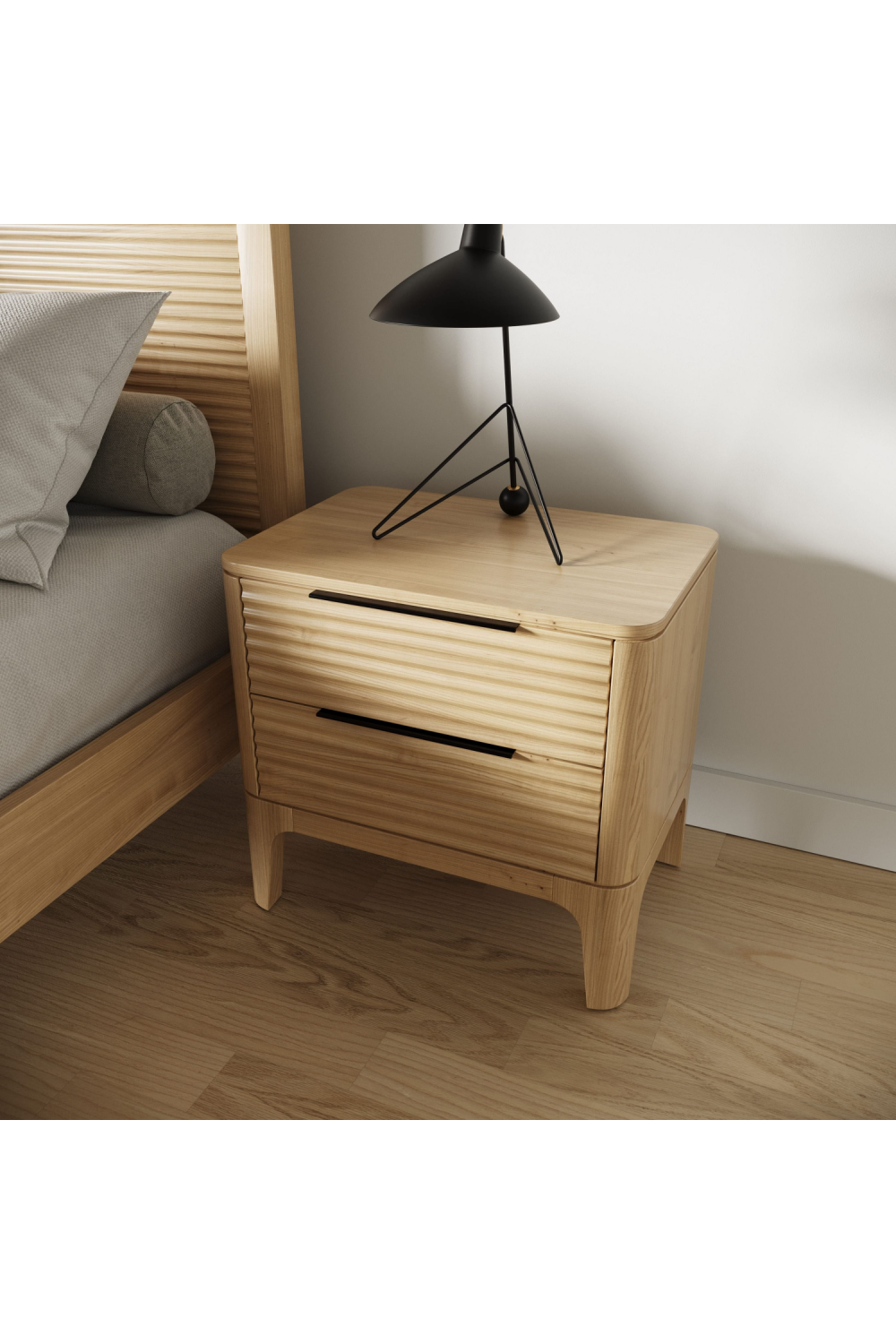 2-Drawer Solid Oak Nightstand | OROA Modern Seattle | Oroa.com