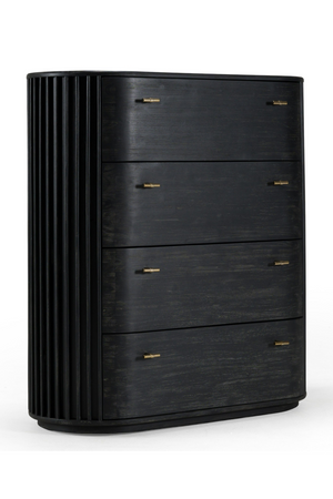 Black Acacia 4-Drawer Chest | OROA Modern Fields | Oroa.com