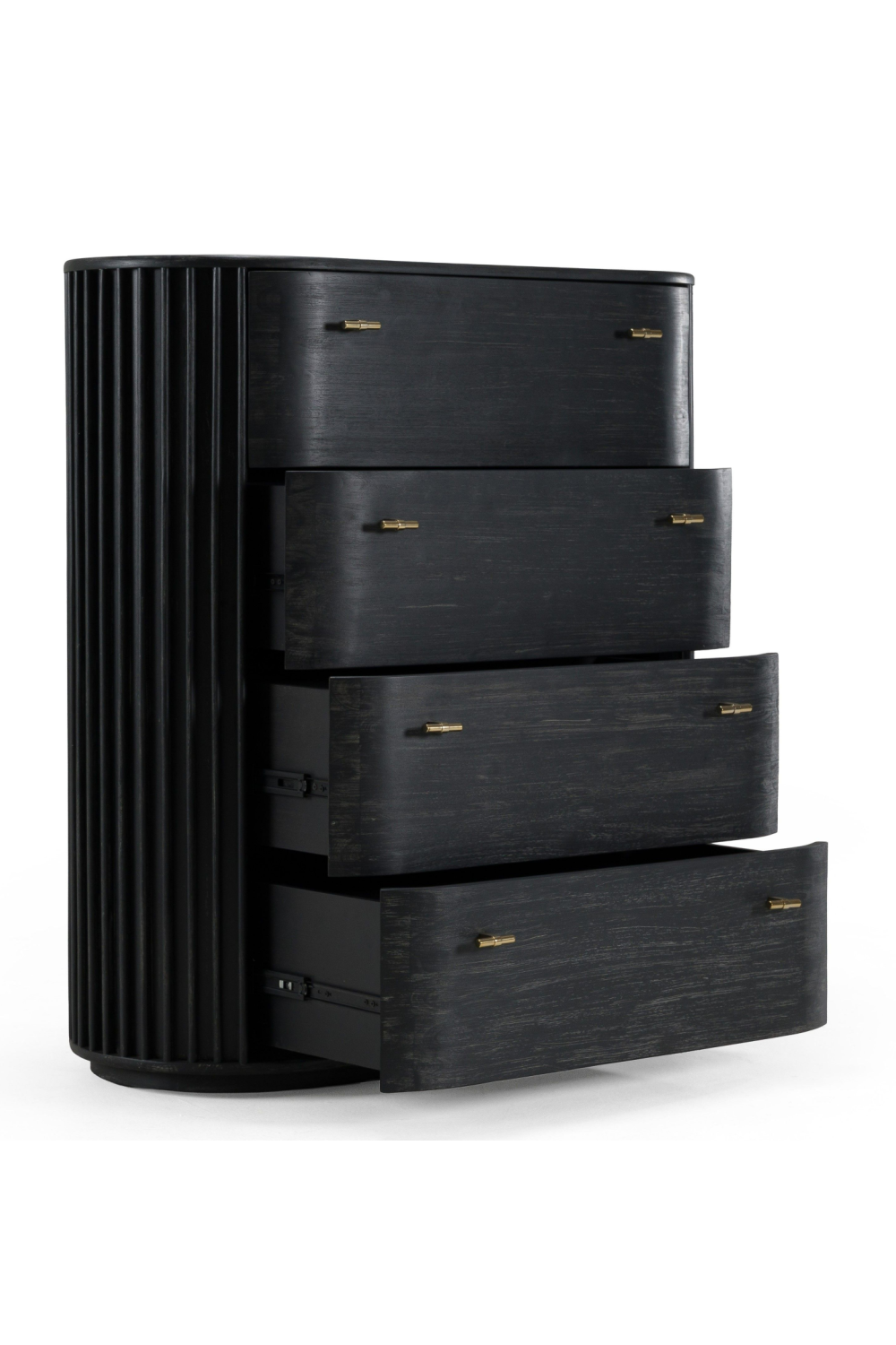 Black Acacia 4-Drawer Chest | OROA Modern Fields | Oroa.com