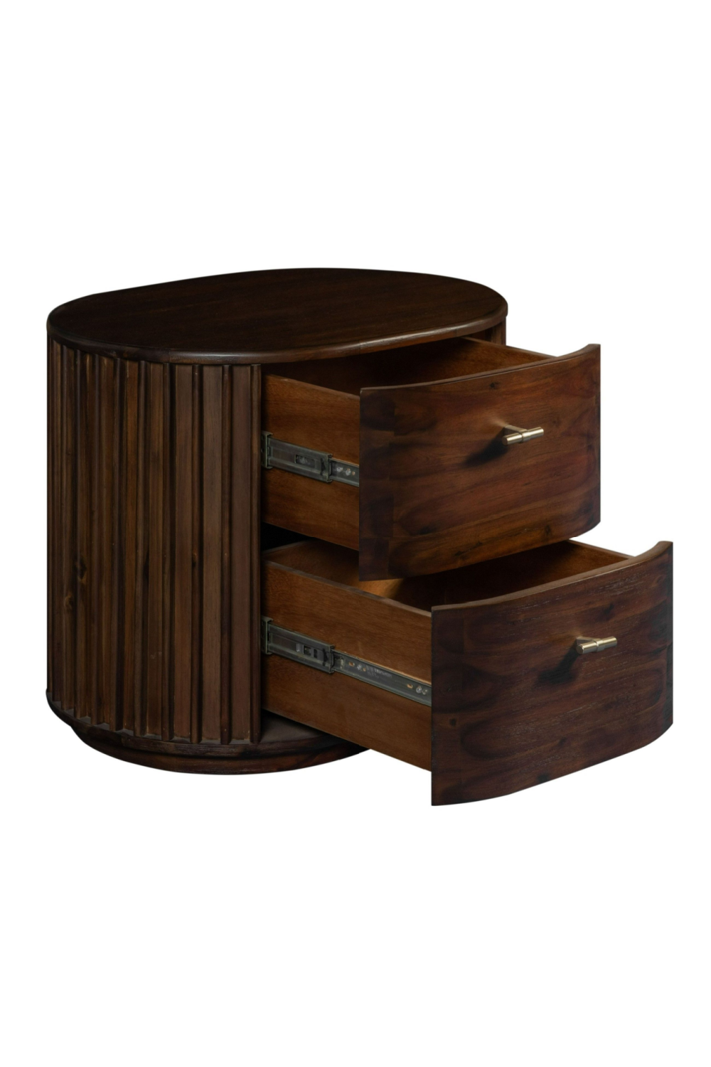 Solid Acacia 2-Drawer Nightstand | OROA Modern Fields | Oroa.com