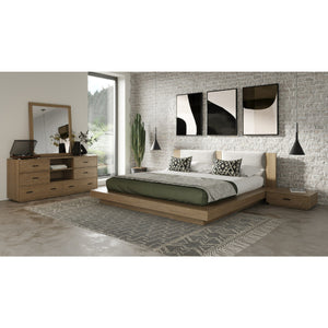 Walnut Bed with 2 Nightstands | OROA Modern Fantasia | Oroa.com