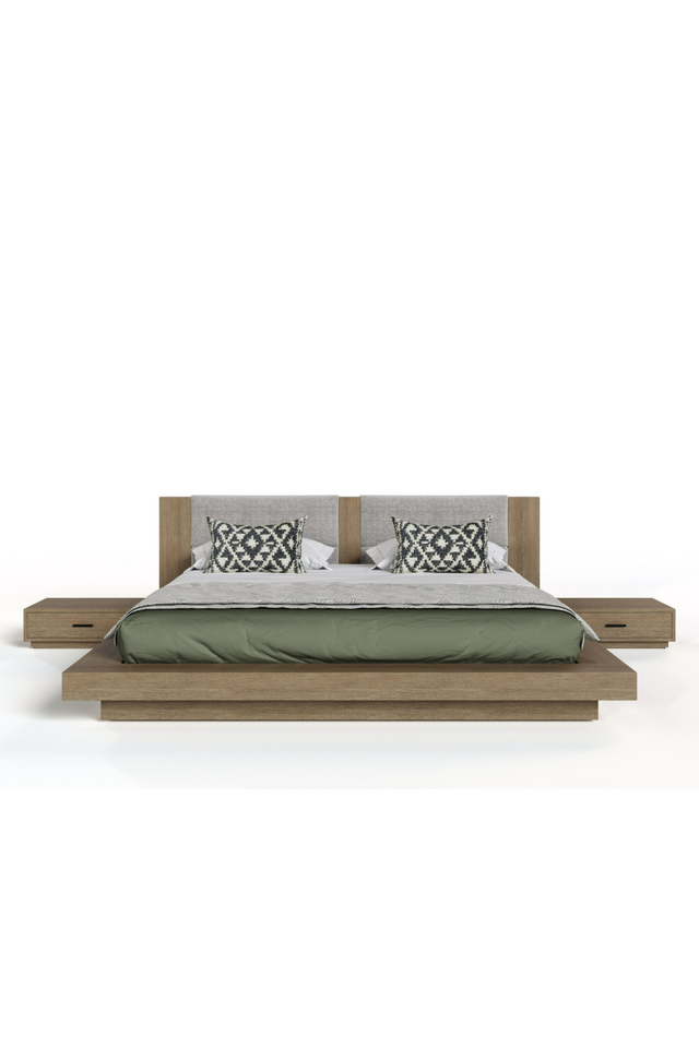 Walnut Bed with 2 Nightstands | OROA Modern Fantasia | Oroa.com