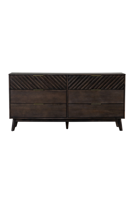   Dark Acacia 6-Drawer Dresser | Oroa.com