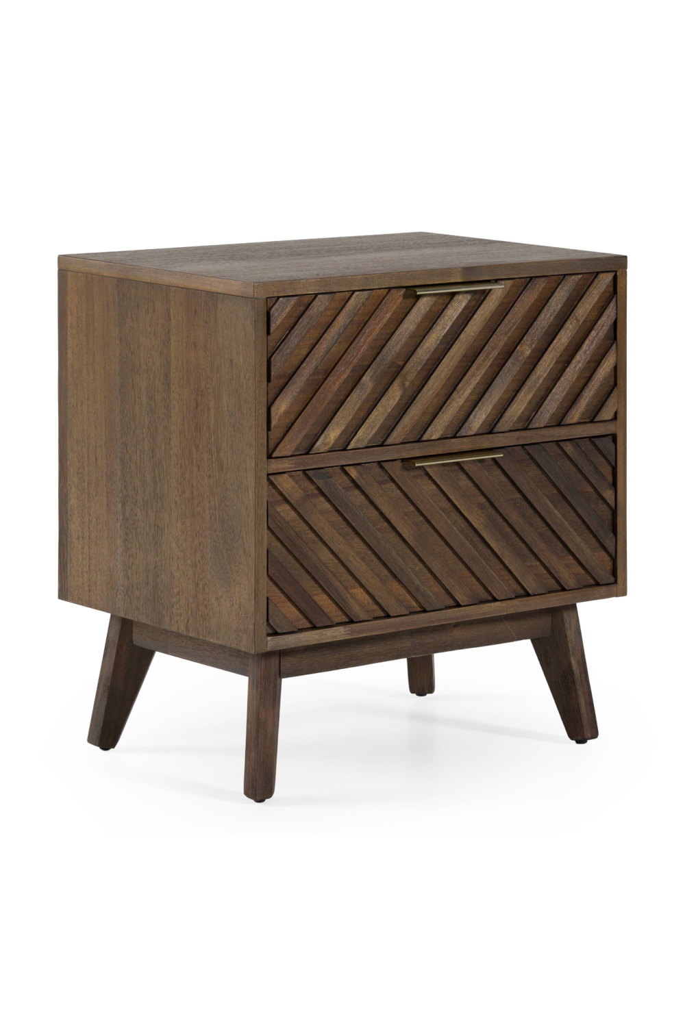 Acacia Chevron 2-Drawer Nightstand | OROA Modern Daisy | Oroa.com