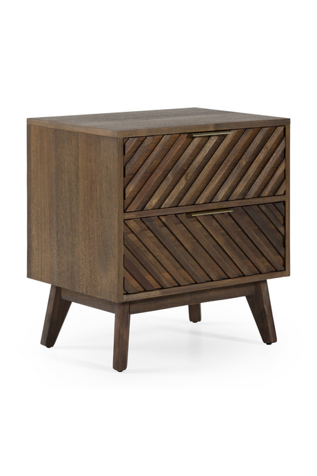 Acacia Chevron 2-Drawer Nightstand | OROA Modern Daisy | Oroa.com