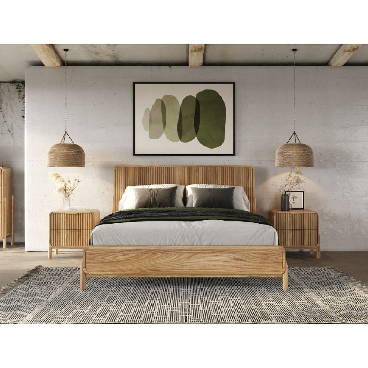 Natural Oak Slatted Bed | OROA Modern Mikala | Oroa.com