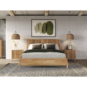 Natural Oak Slatted Bed | OROA Modern Mikala | Oroa.com