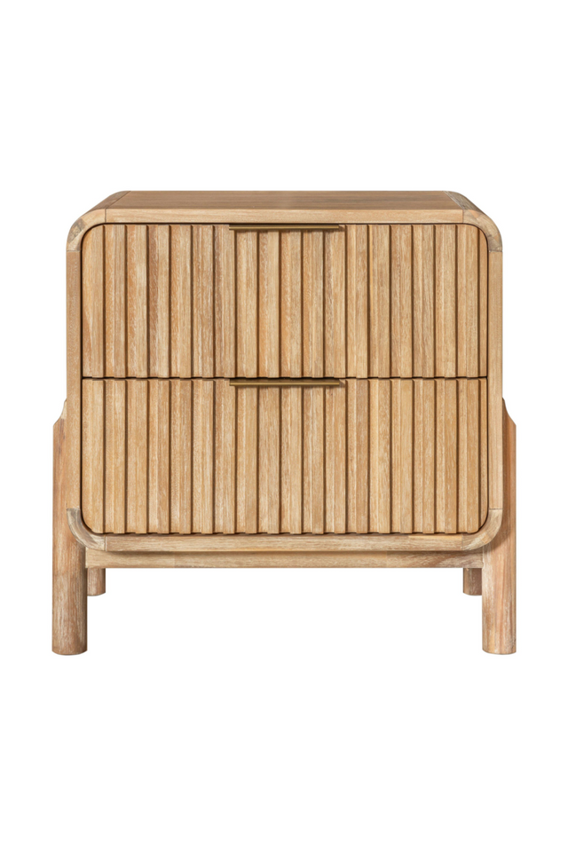 Natural Oak 2-Drawer Nightstand | OROA Modern Mikala | Oroa.com