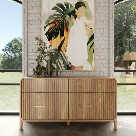   Natural Oak 6-Drawer Dresser | Oroa.com