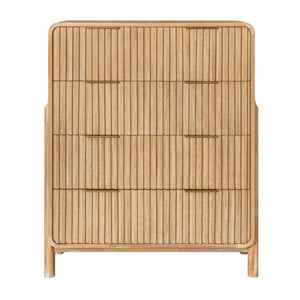   Natural Oak 4-Drawer Chest | Oroa.com