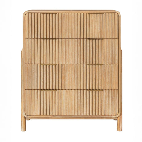  Natural Oak 4-Drawer Chest | Oroa.com