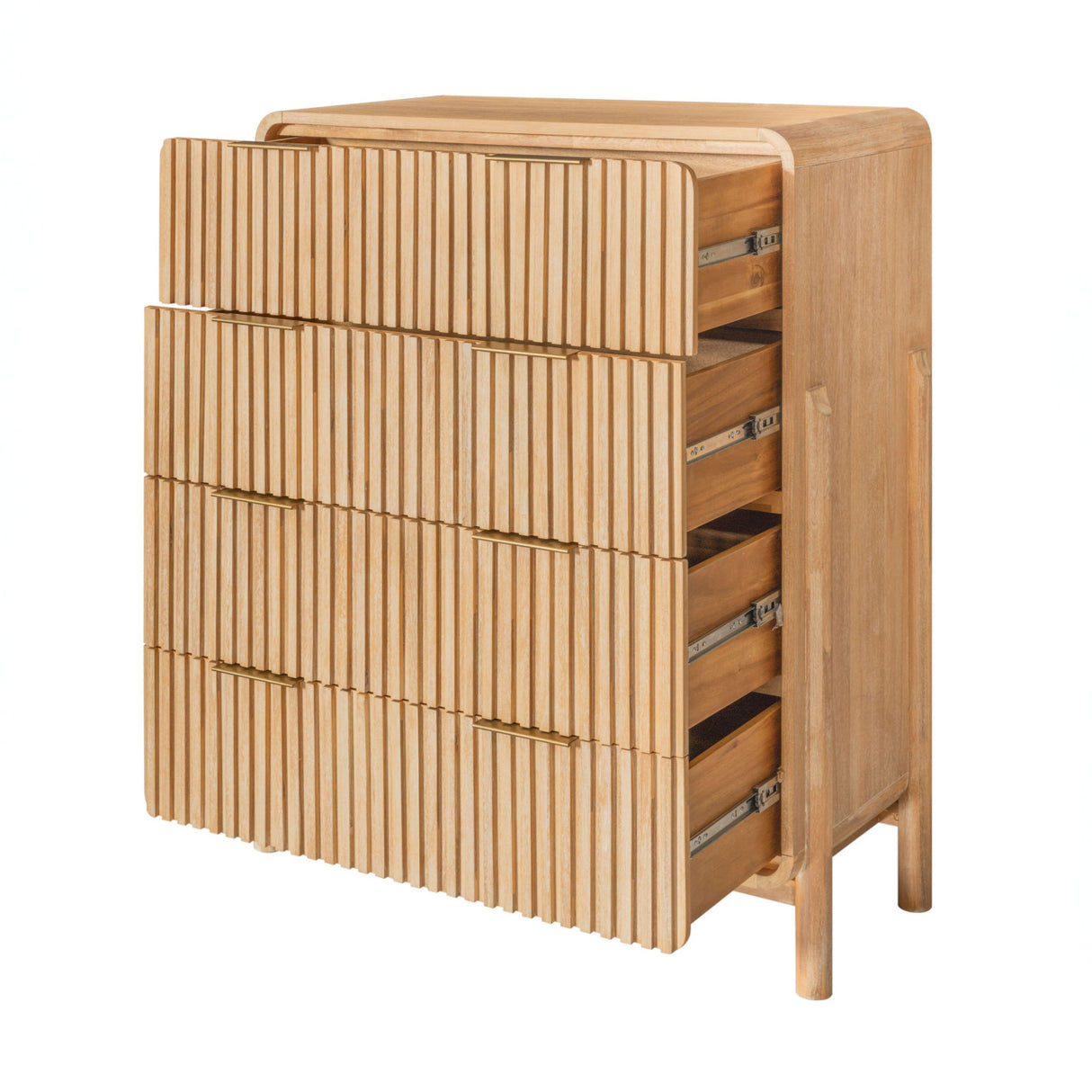   Natural Oak 4-Drawer Chest | Oroa.com