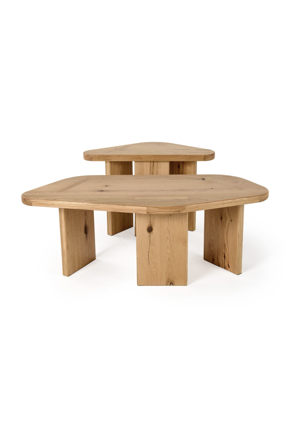 Natural Wood Coffee Table Set (2) | OROA Modern Jack | Oroa.com