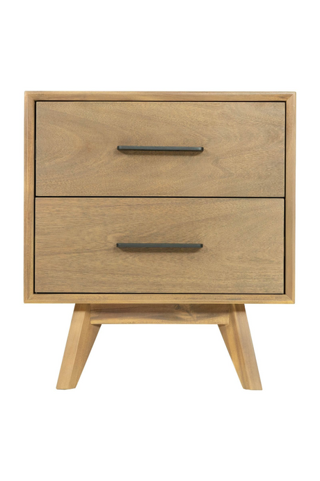 2-Drawer Acacia Wood Nightstand | OROA Modern Claire | Oroa.com