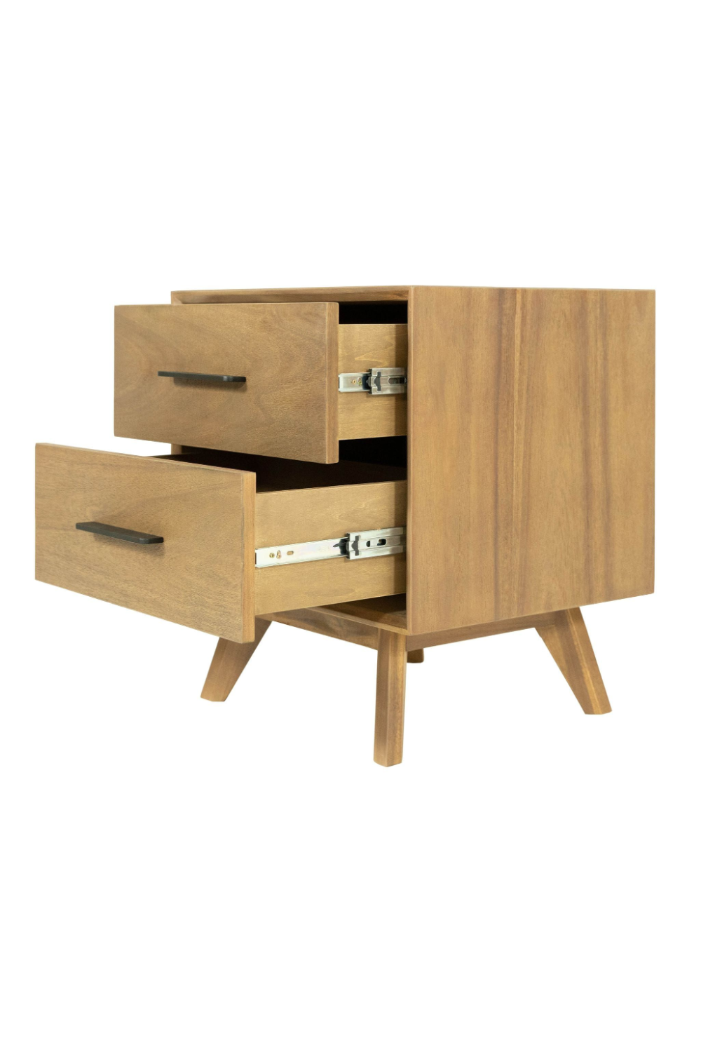 2-Drawer Acacia Wood Nightstand | OROA Modern Claire | Oroa.com