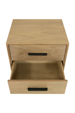 2-Drawer Acacia Wood Nightstand | OROA Modern Claire | Oroa.com