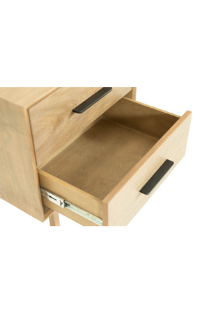 2-Drawer Acacia Wood Nightstand | OROA Modern Claire | Oroa.com