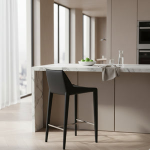 Saddle Leather Counter Stool | OROA Modern Halo