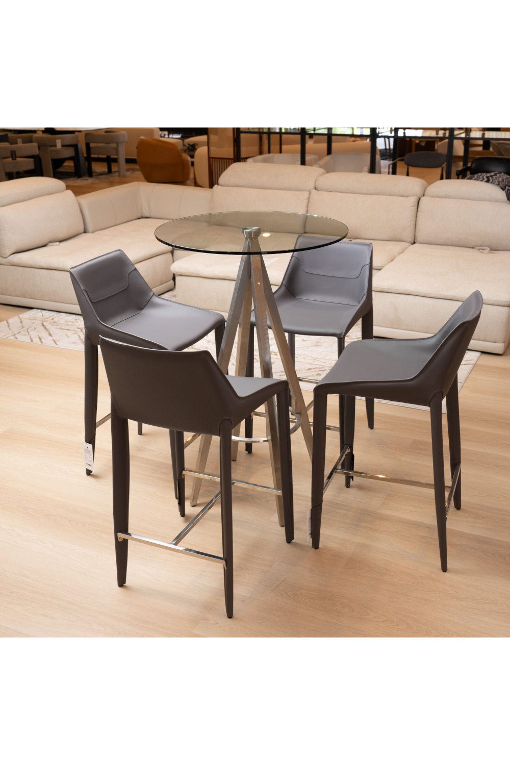 Saddle Leather Counter Stool | OROA Modern Halo | Oroa.com