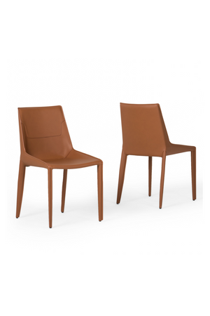 Saddle Leather Dining Chairs (2) | OROA Modern Halo | Oroa.com