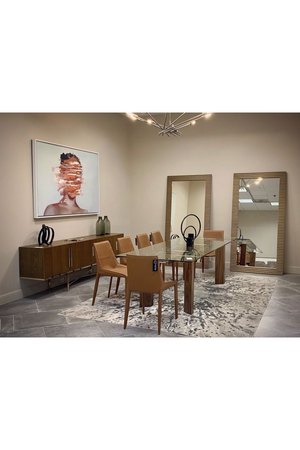 Saddle Leather Dining Chairs (2) | OROA Modern Halo | Oroa.com