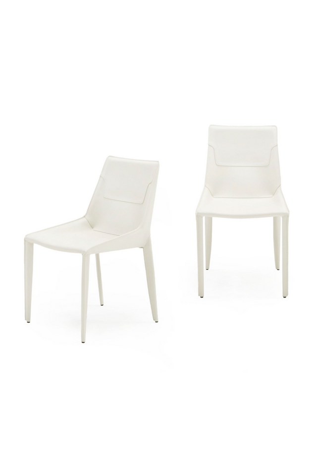 Saddle Leather Dining Chairs (2) | OROA Modern Halo | Oroa.com