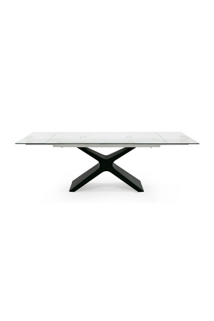Black Glass Extendable Dining Table | OROA Modern Adler | Oroa.com