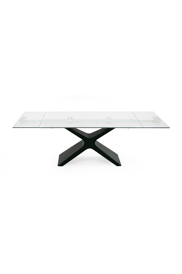 Black Glass Extendable Dining Table | OROA Modern Adler | Oroa.com