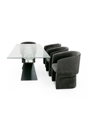 Black Glass Extendable Dining Table | OROA Modern Adler | Oroa.com