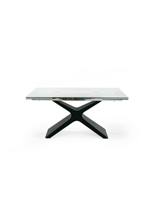 Black Glass Extendable Dining Table | OROA Modern Adler | Oroa.com