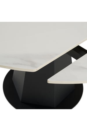 White Ceramic Extendable Dining Table | OROA Modern Barela | Oroa.com
