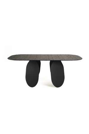 Hammered Gray Glass Dining Table | OROA Modern Maxine | Oroa.com